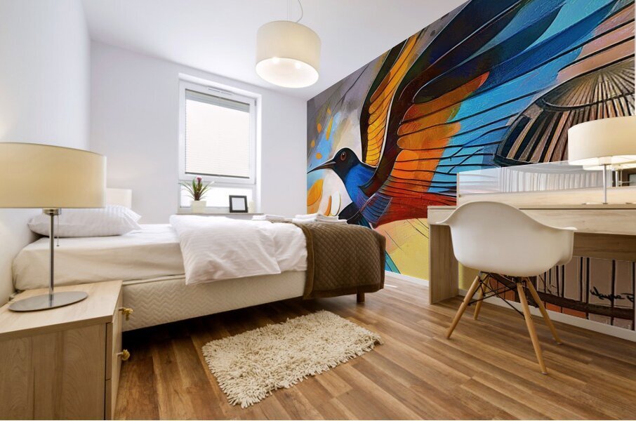 Uncaged and Free Mural print