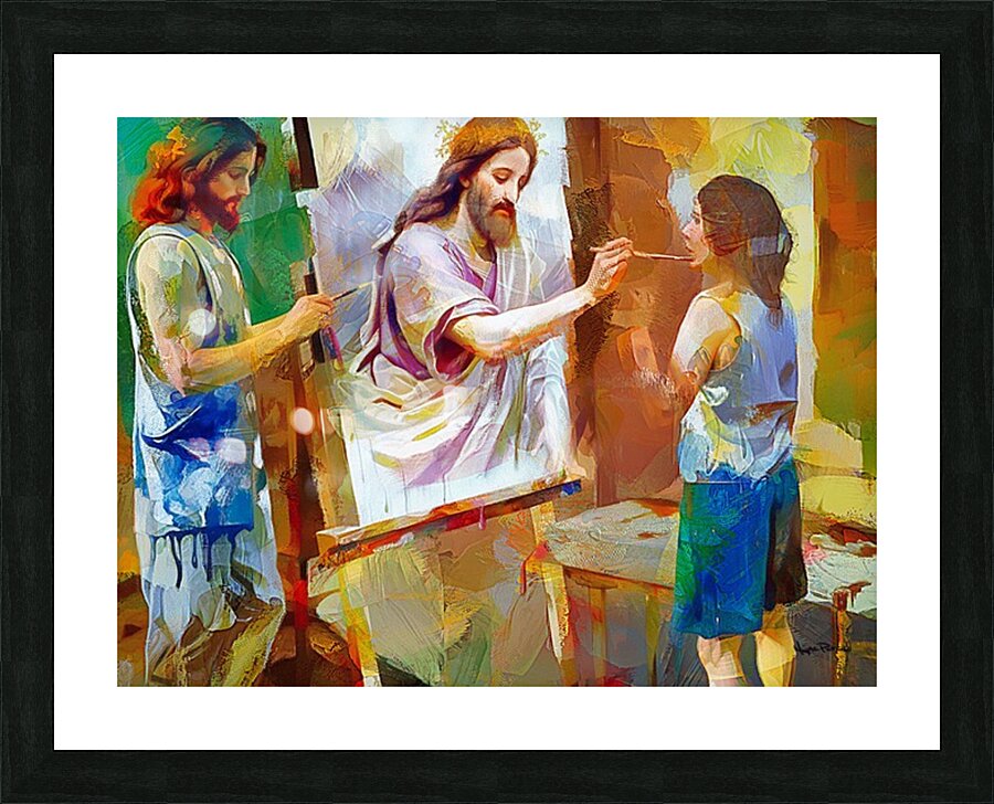 Gods Masterpiece in Jesus Picture Frame print