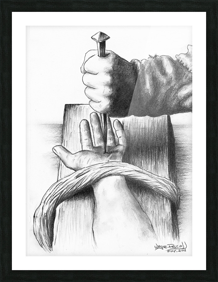 Pierced  Picture Frame print