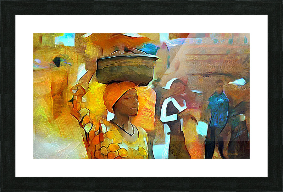 African Woman Impression et Cadre photo