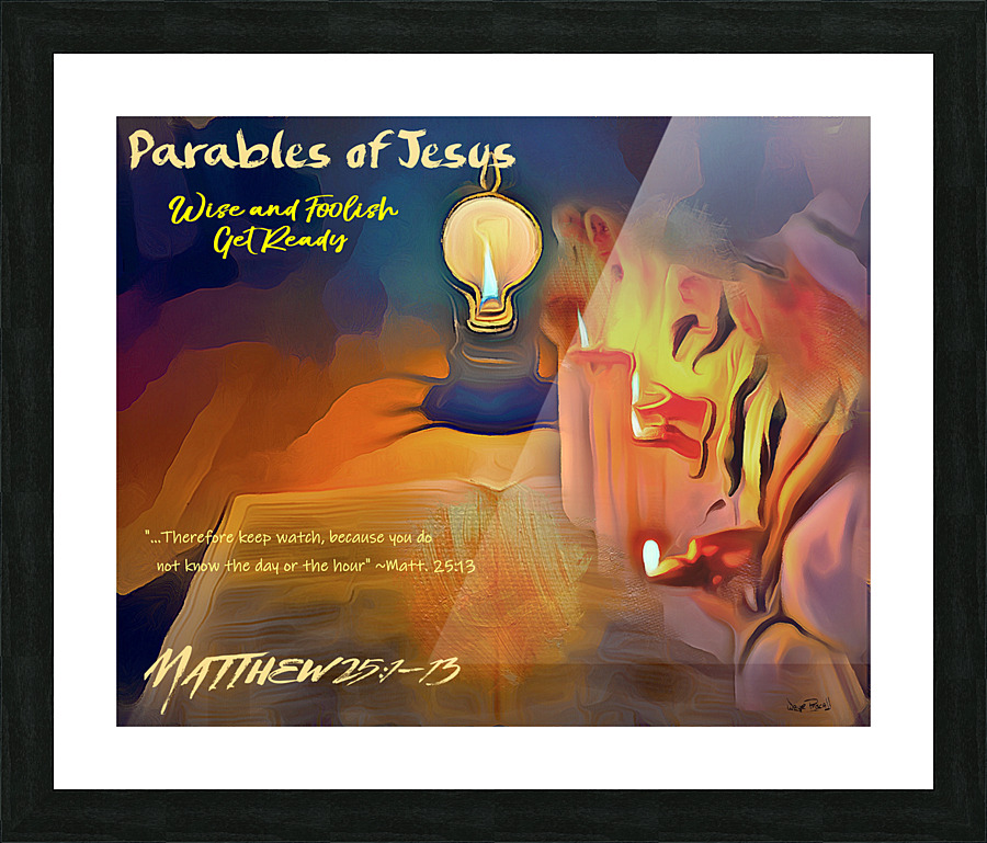 Parables of Jesus - Wise and Foolish Virgins Picture Frame print