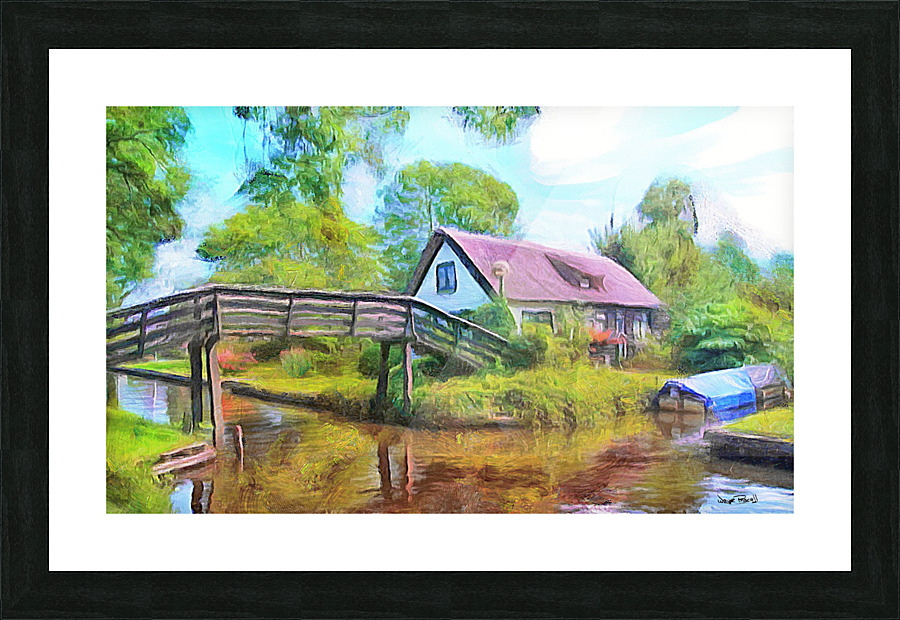 Bridge over the Stream Picture Frame print