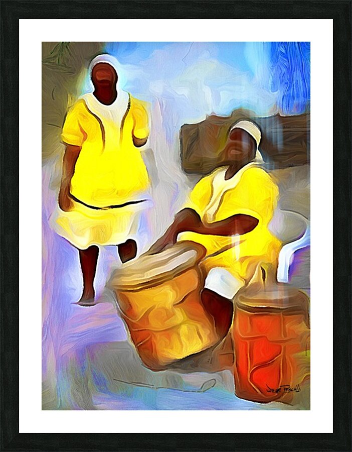 Folk Drummers Picture Frame print