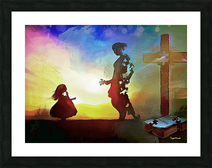 THE MISSING PIECE - In Our Children Picture Frame print