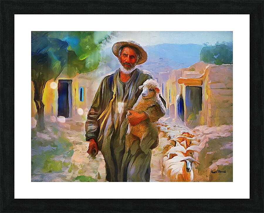 PARABLES OF JESUS - The Shepherd and The Lost Sheep Picture Frame print