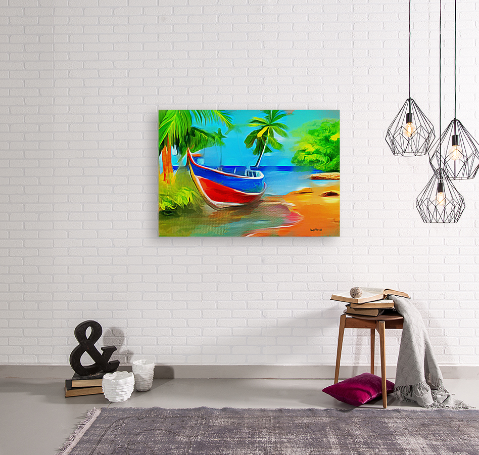 BOAT ON THE SHORE Reproduction