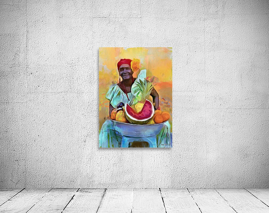 CARIBBEAN SCENES - FRUIT LADY-2 Wall Preview