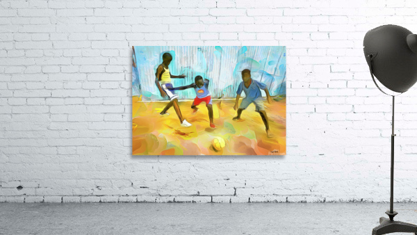 CARIBBEAN SCENES - SMALL GOAL IN DE STREET Wall Preview