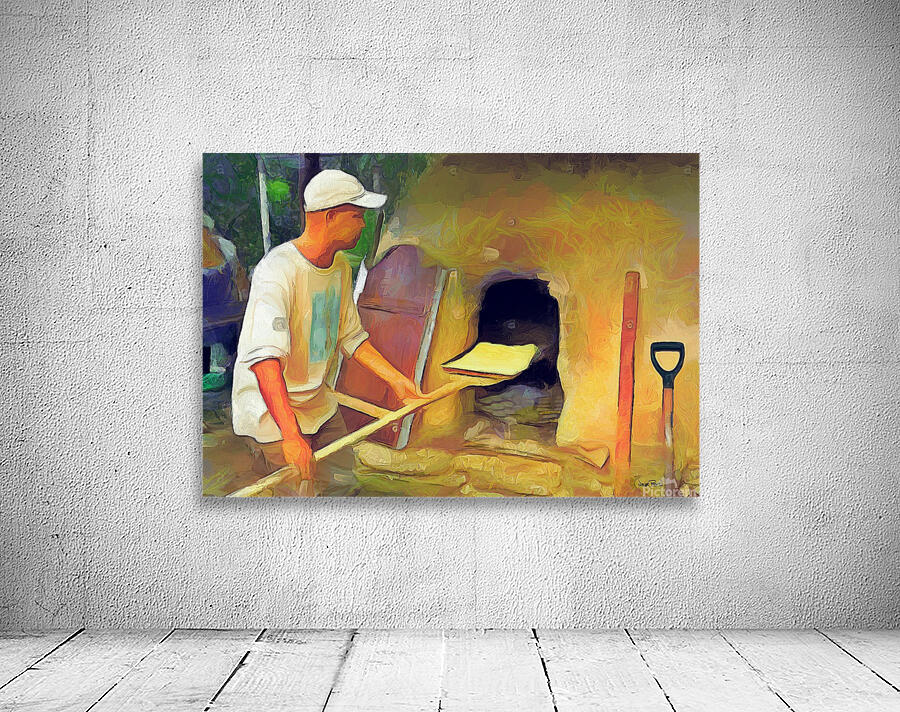 OLE TIME CARIBBEAN SCENES - BAKING IN DE MUD OVEN Wall Preview