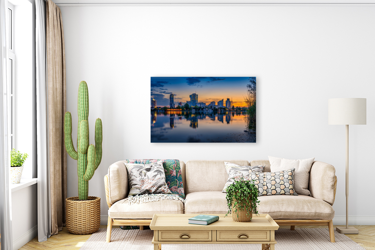 Vienna cityscape reflection Reproduction