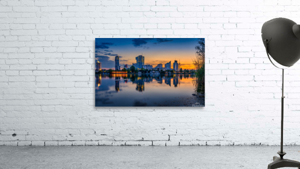 Vienna cityscape reflection Wall Preview