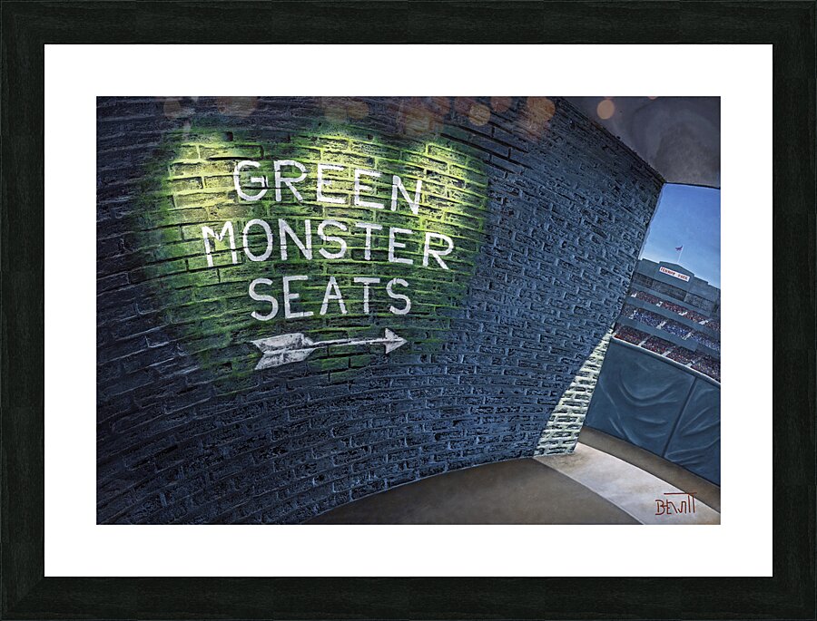 Green Monster Seats Picture Frame print