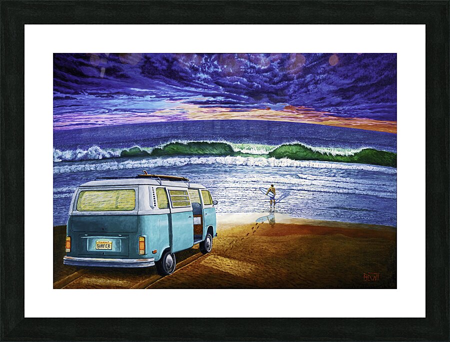 Twilight Surf Picture Frame print