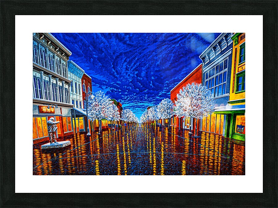 Burlington First Snow Picture Frame print