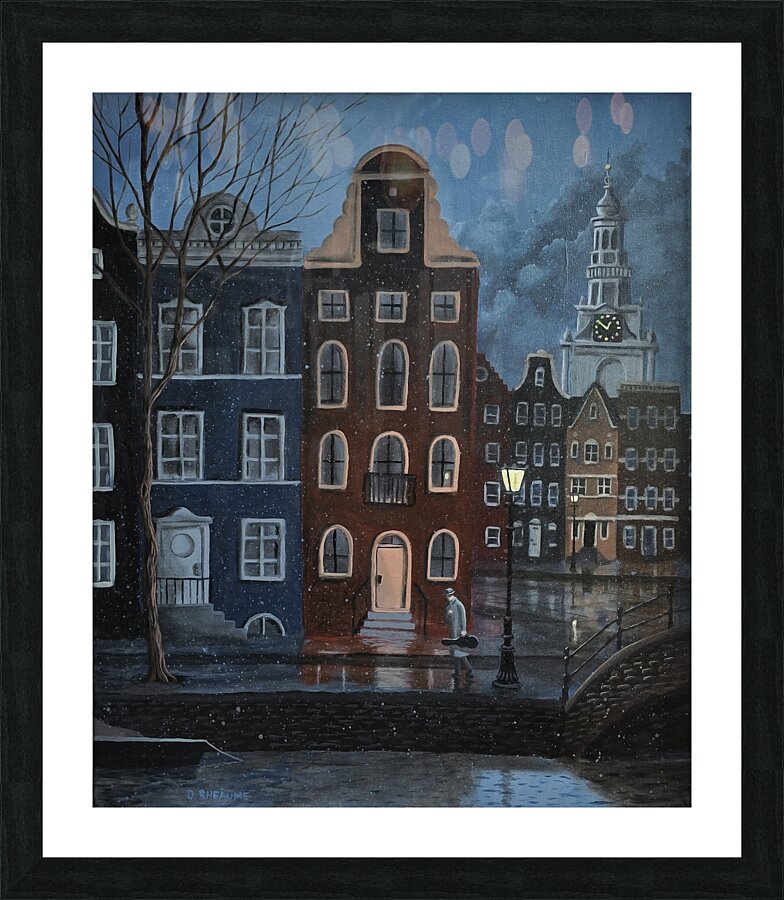 Rainy Night in Amsterdam Picture Frame print
