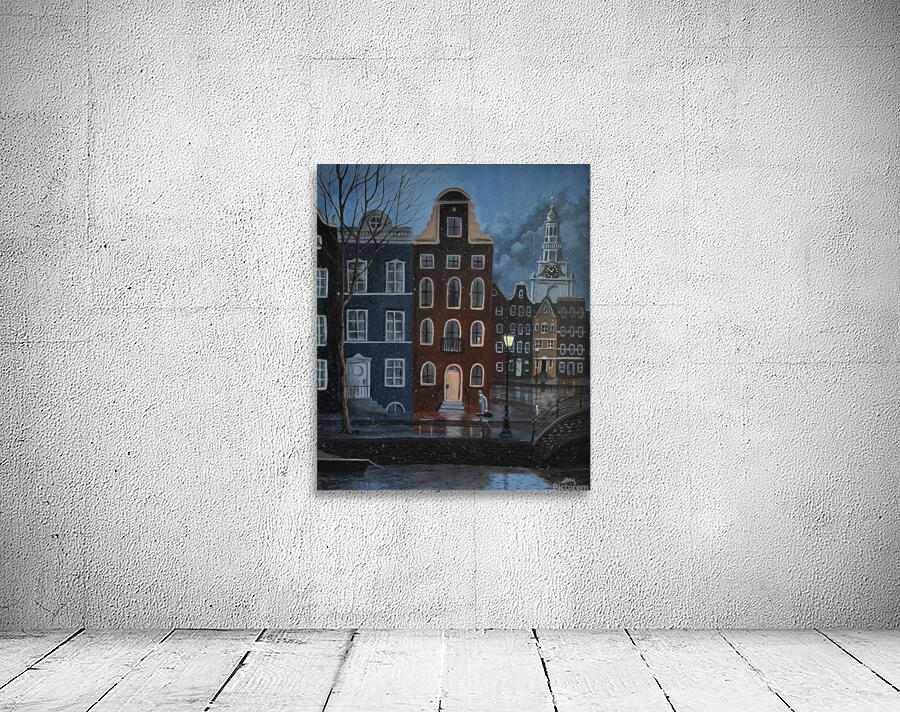 Rainy Night in Amsterdam Wall Preview