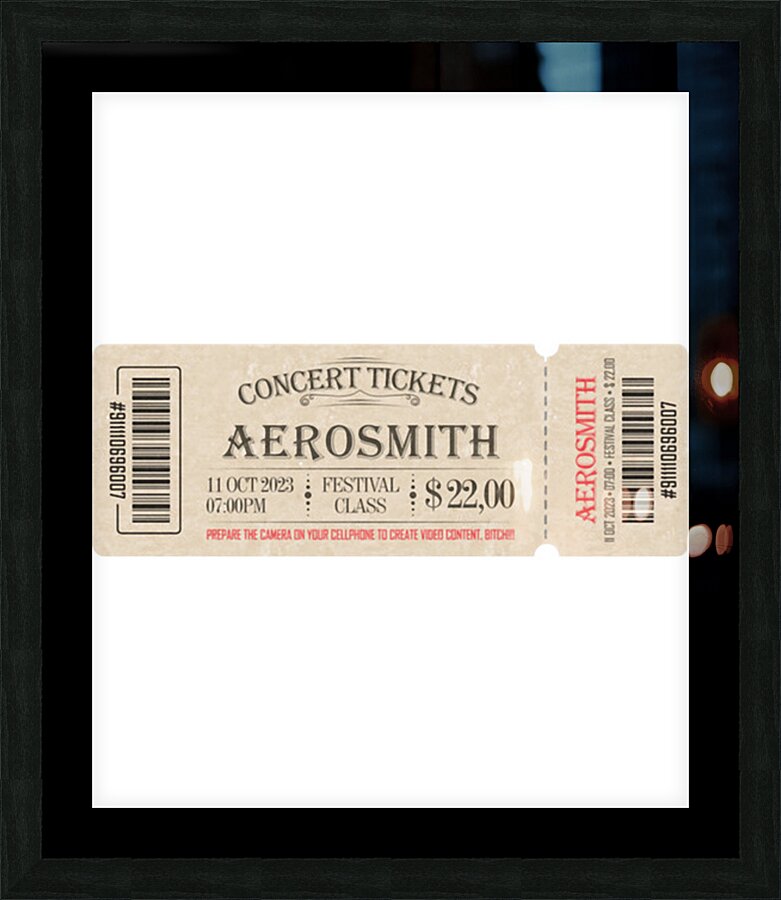 Aerosmith 16 Picture Frame print