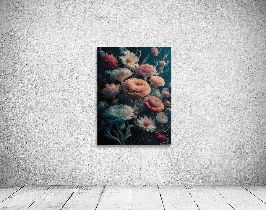 a stunning digital floral artwork featuring trans Wall Preview