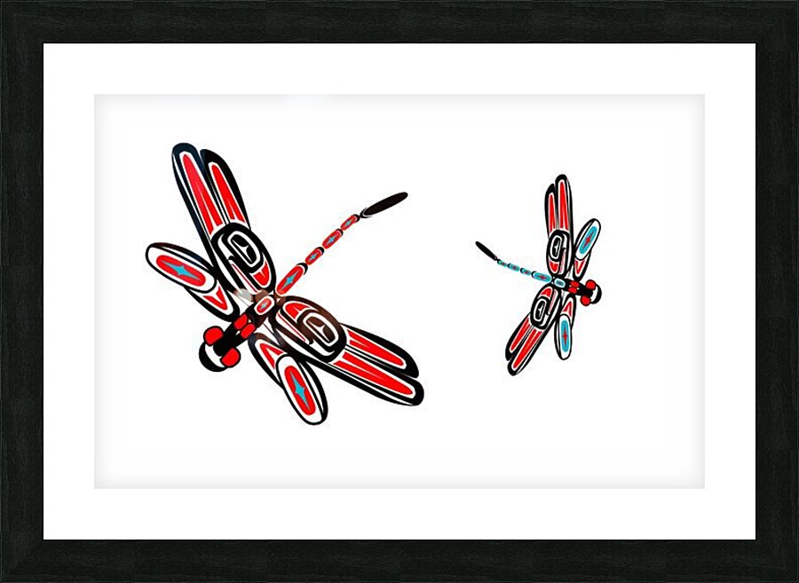Dragonflies Picture Frame print