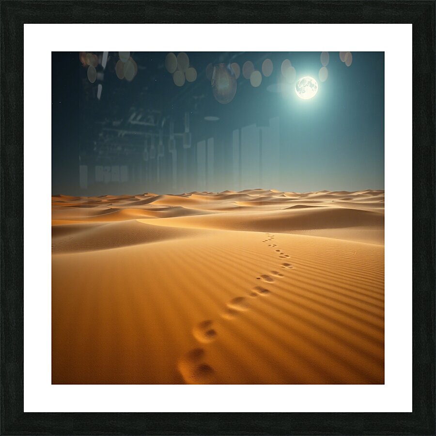 Moonlit Dunes Picture Frame print