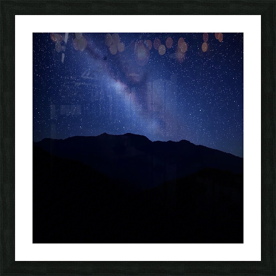 Starry Mountainscape Picture Frame print