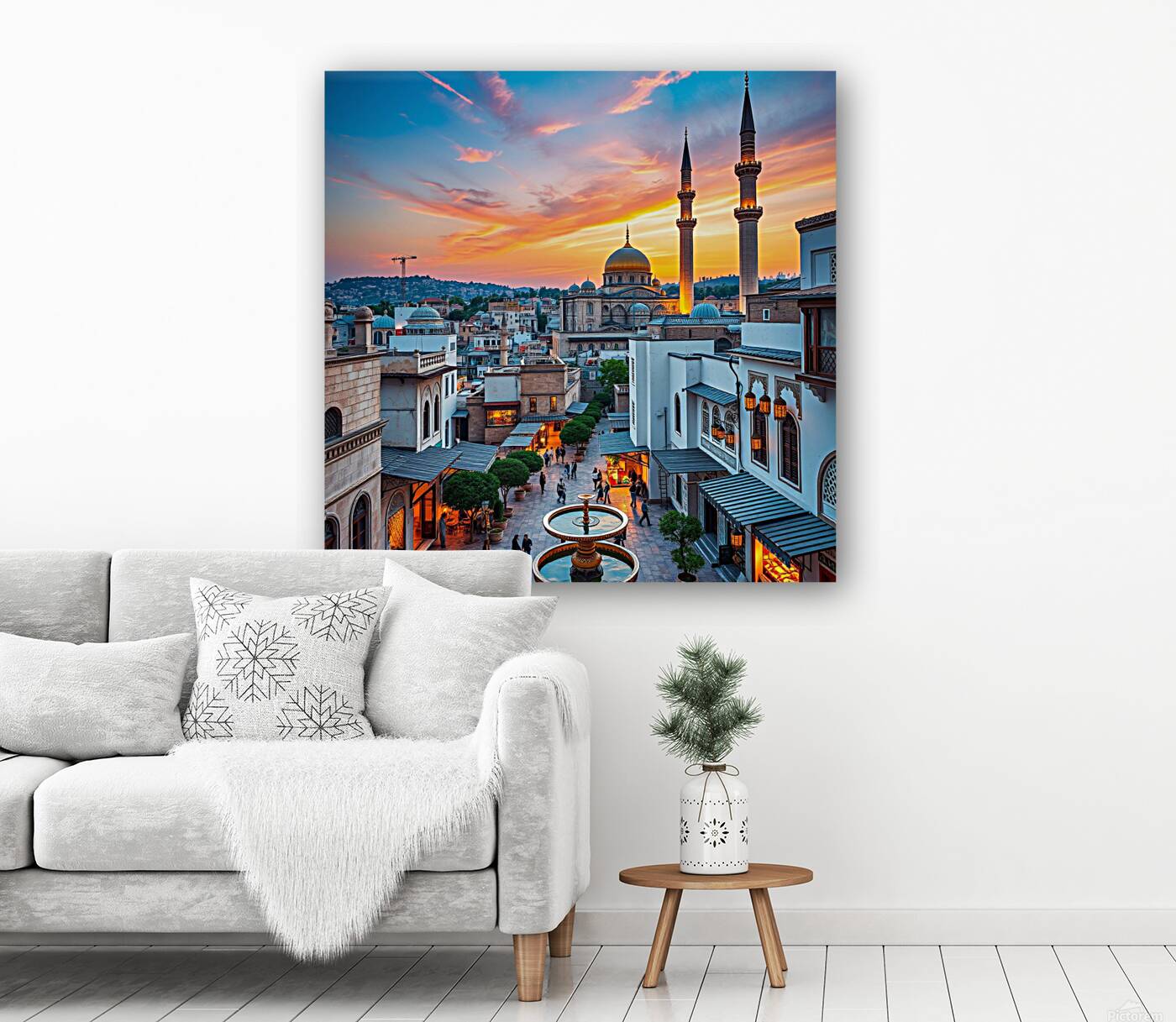 Sunset Over the City Reproduction