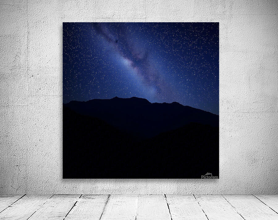 Starry Mountainscape Wall Preview