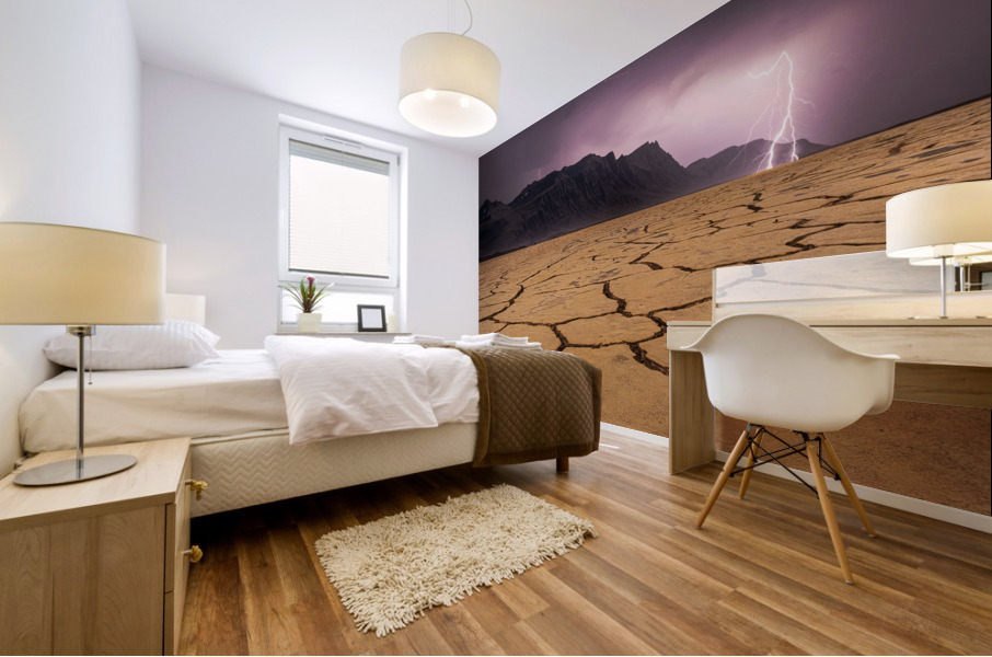Death Valley Lightning Mural print