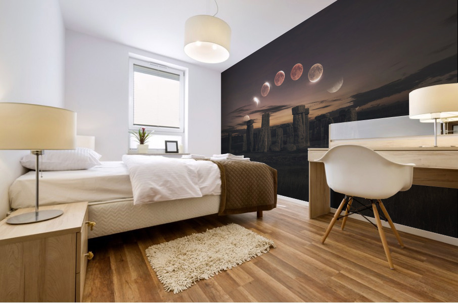 Blood Moon Eclipse UK Mural print