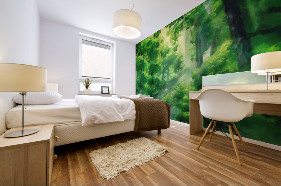 Warming Green Forest Mural print