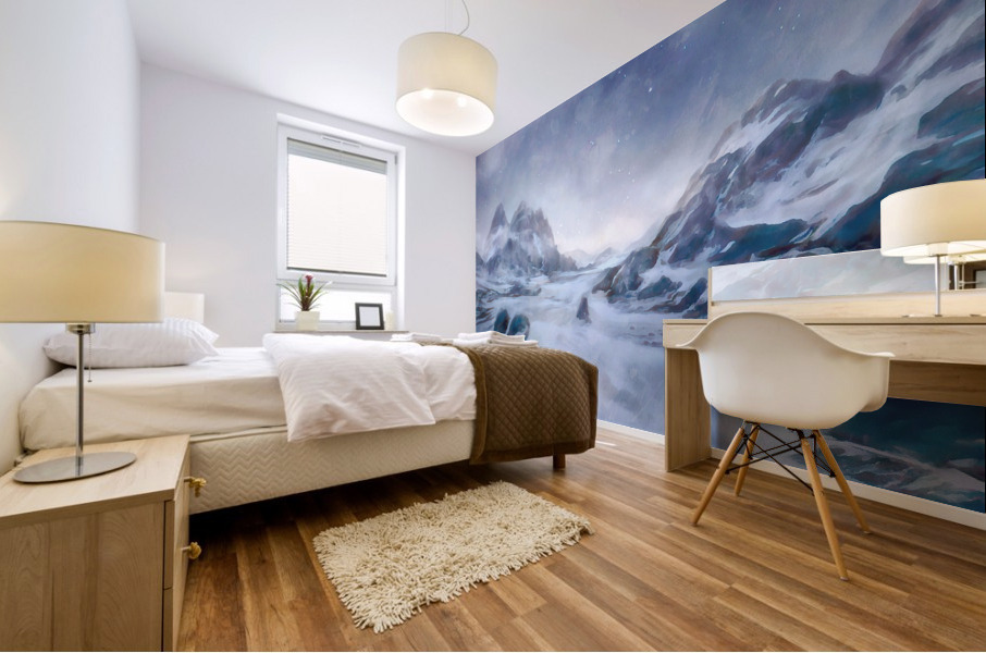 Celestial Mountains Wyoming Mural print