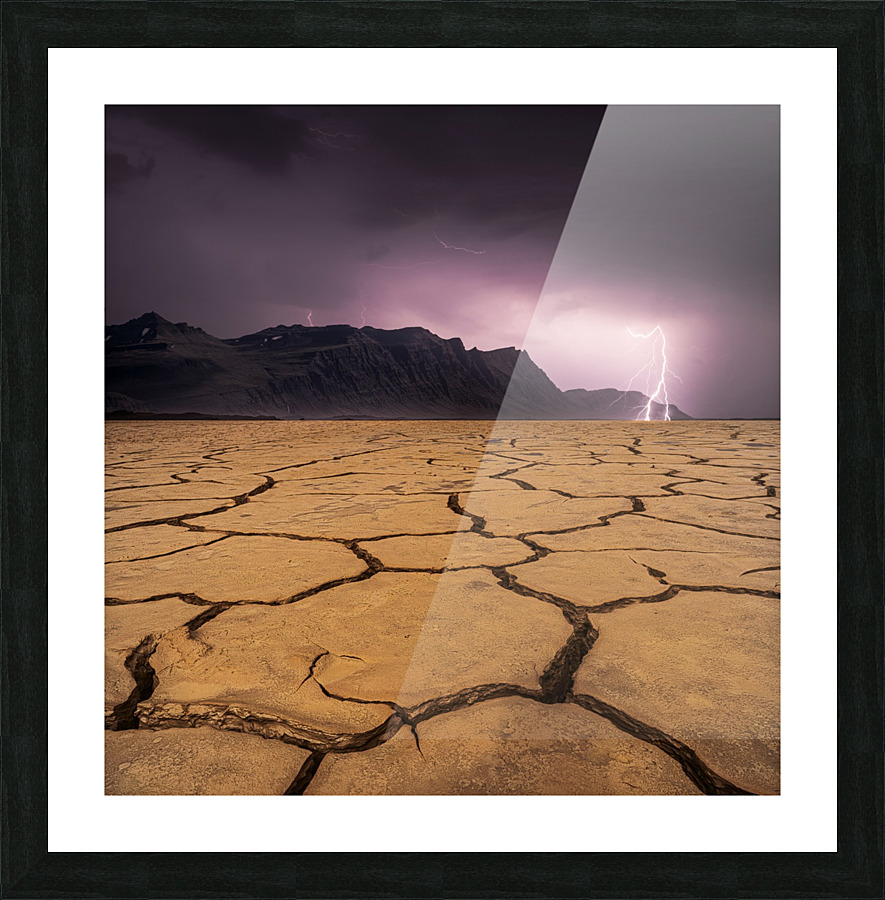 Death Valley Lightning Picture Frame print