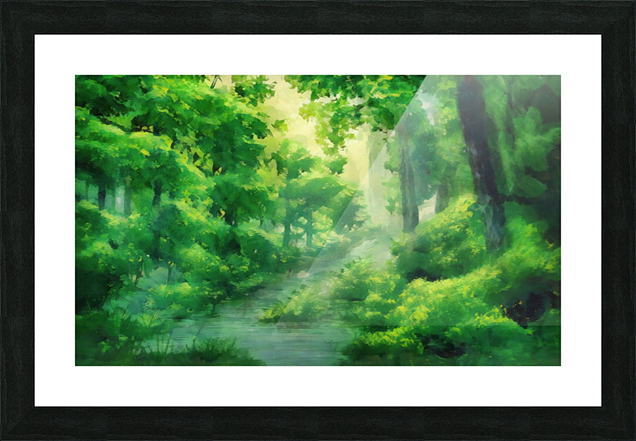 Warming Green Forest Picture Frame print