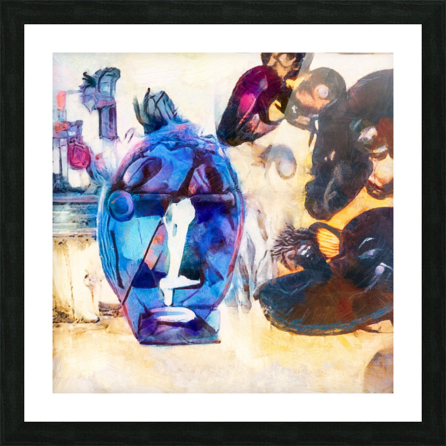 Blue mask UK Picture Frame print