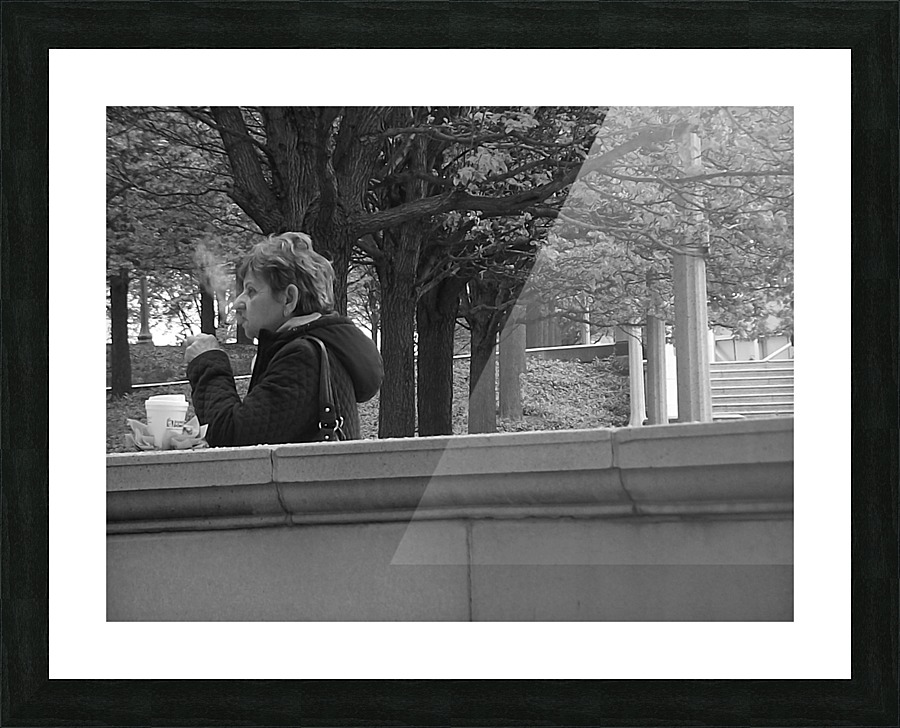 TAKING A NICOTINE BREAK Picture Frame print