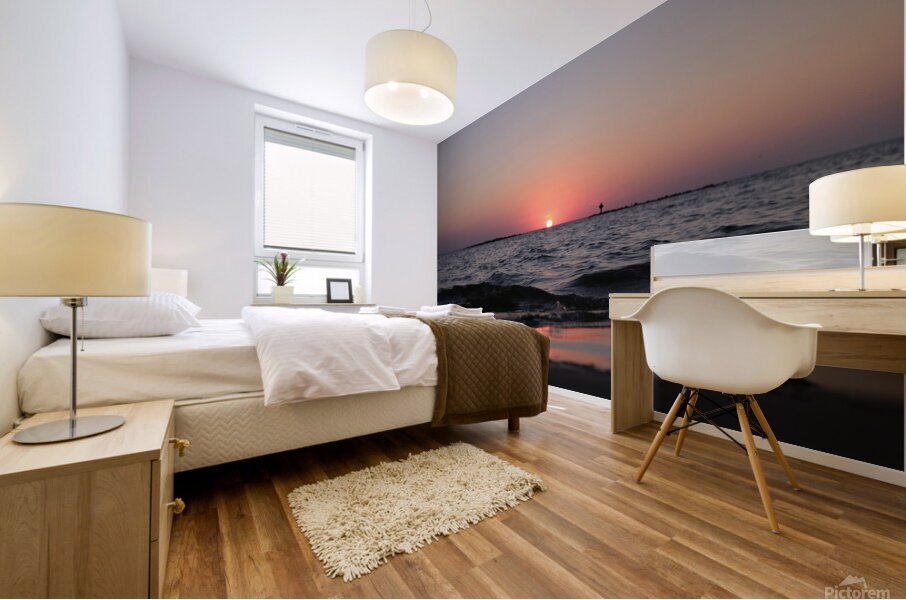 Sunset at Cypremort Point Beach - LA Mural print