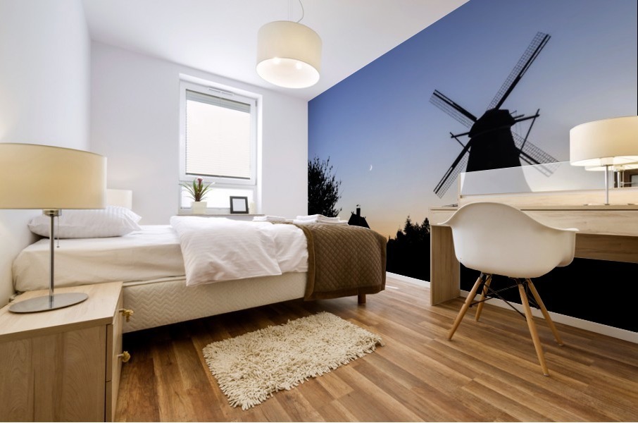 Mill Silhouette Mural print