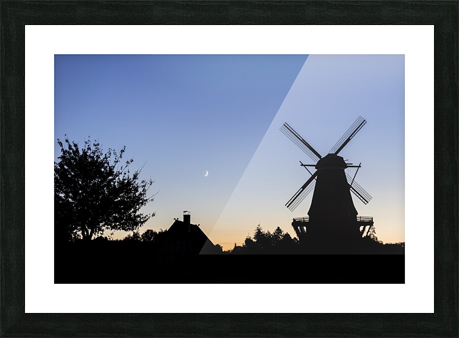 Mill Silhouette Picture Frame print