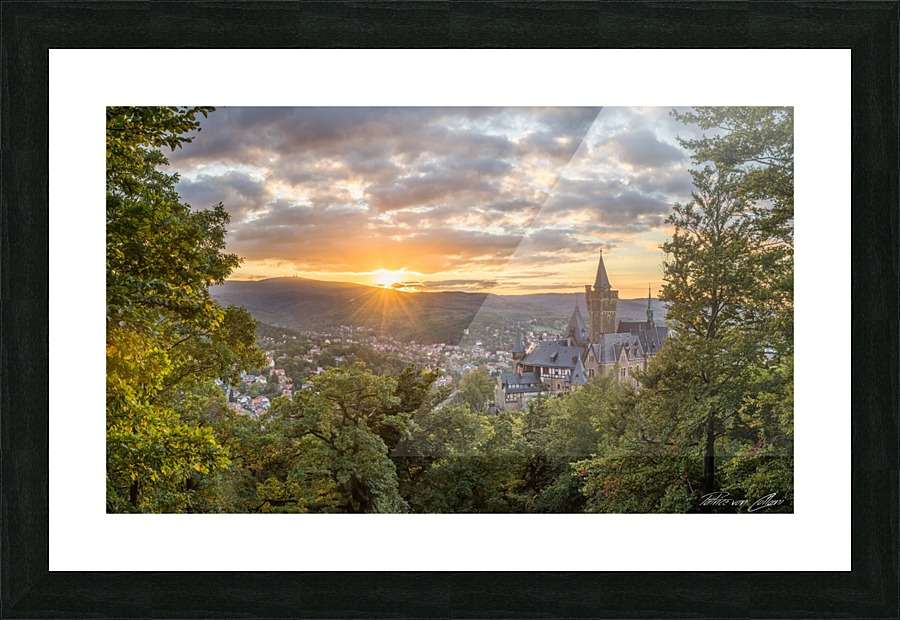Castle Wernigerode Panorama Picture Frame print
