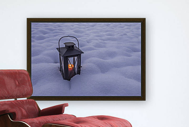 Lantern in the snow by Patrice von Collani
