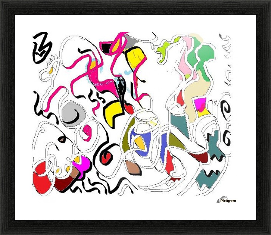 i'm here somewhere Picture Frame print