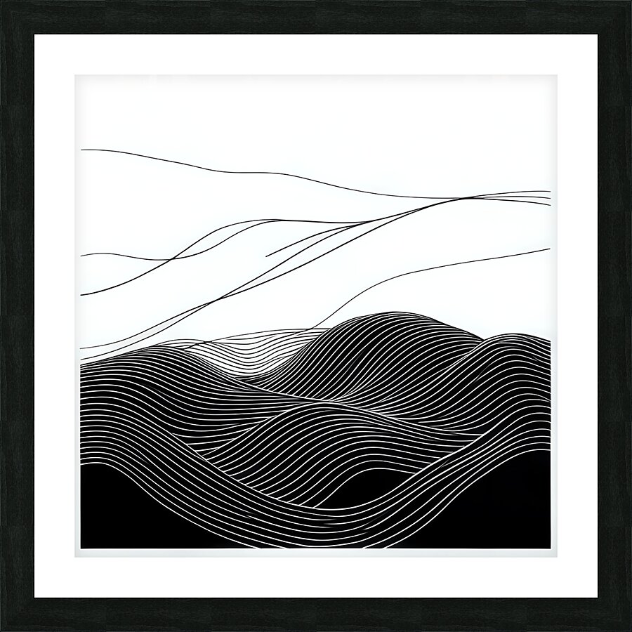 BLACK OCEAN Picture Frame Printing