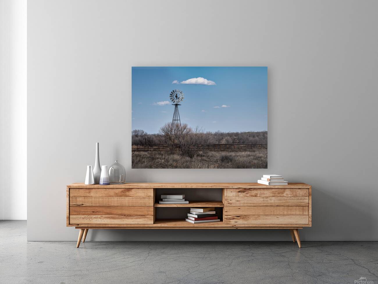 Landscape Windmill   Turkey Texas Reproduction
