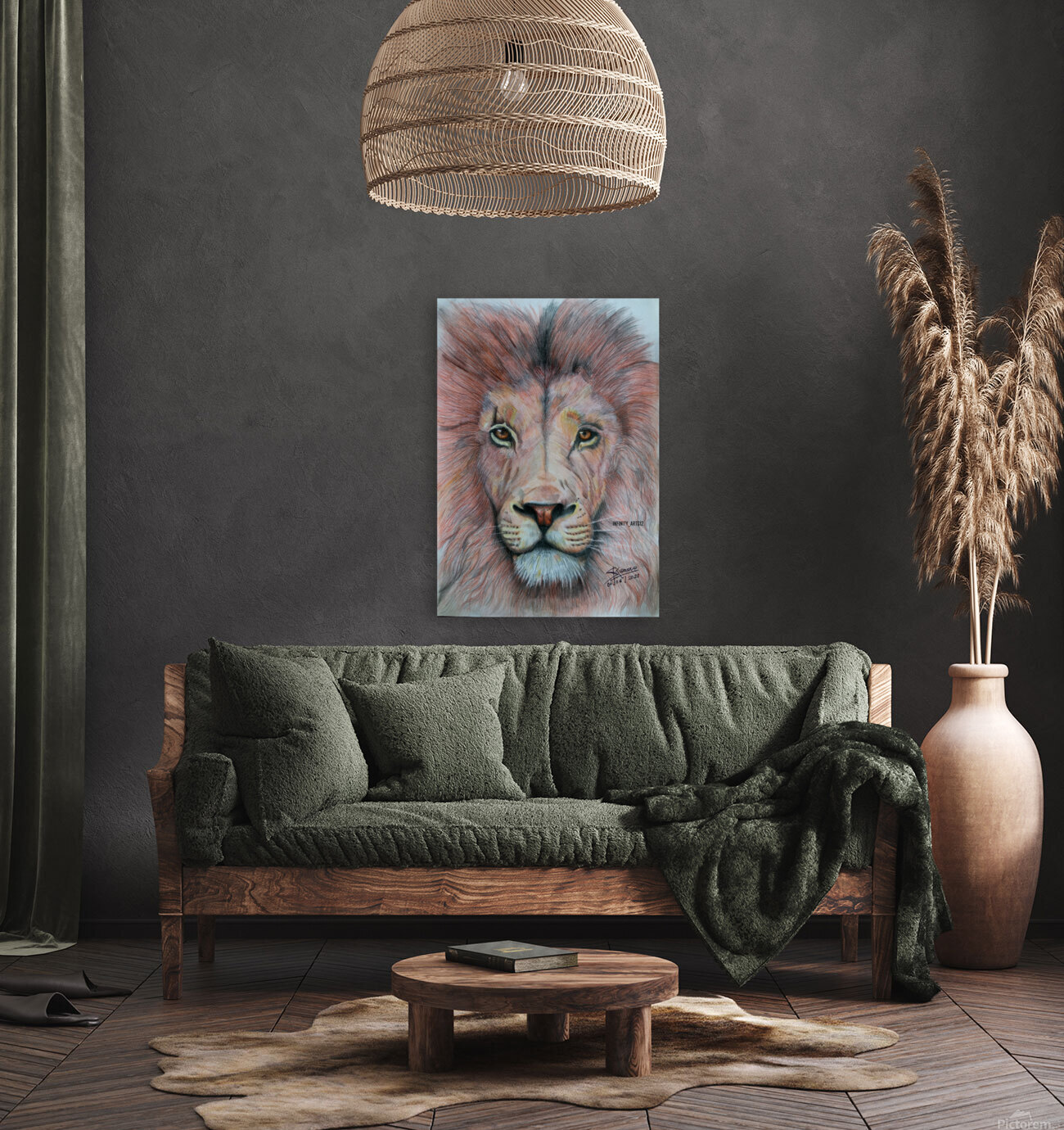 Lion Wall Art Reproduction