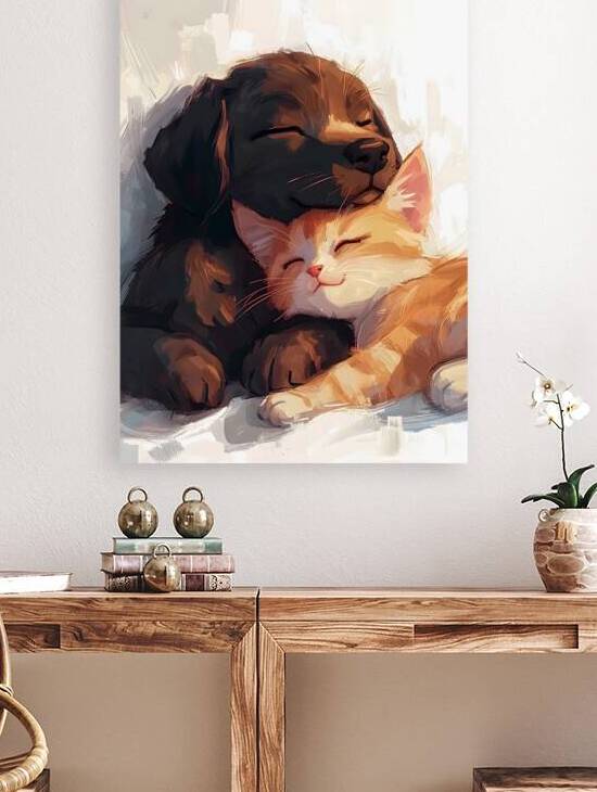 Cuddling Pets by Synvra Studio