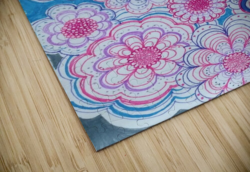 Abstract flowers Magdalena Cuevas puzzle