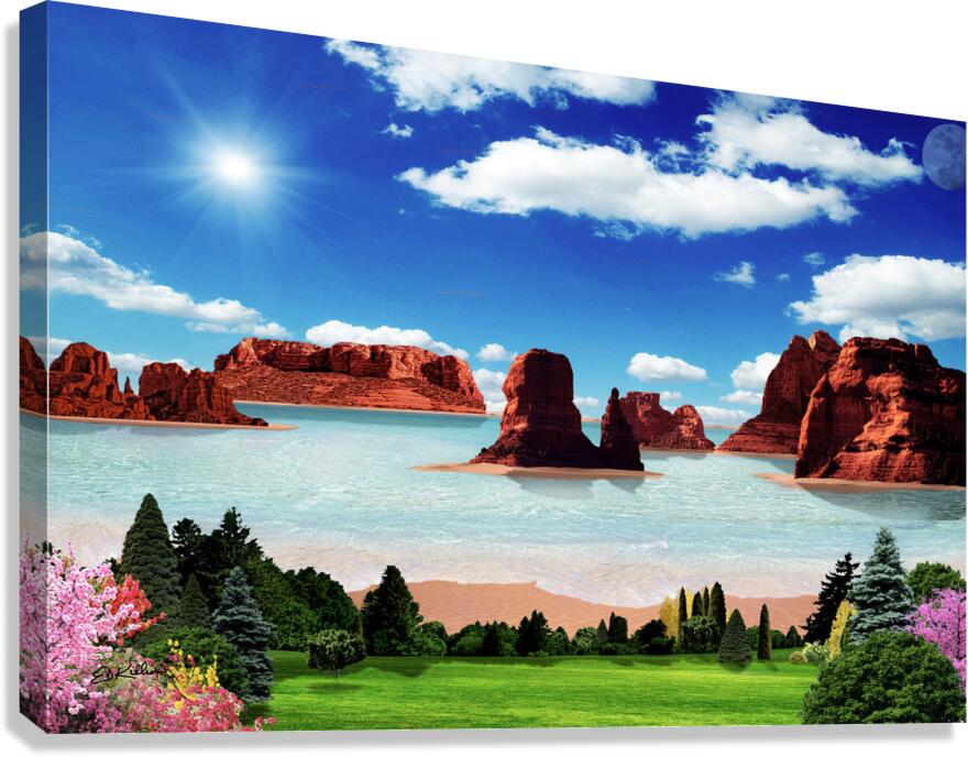 RED ROCK ISLAND 2 Canvas Print