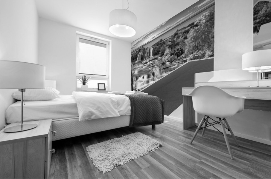 WHITE POOL bw Mural print
