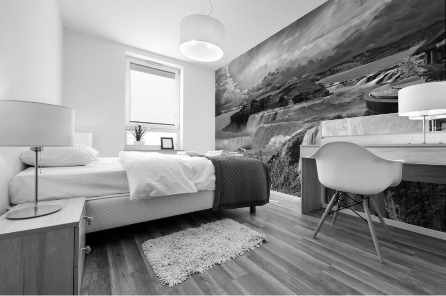 GREEN ISLAND - bw Mural print