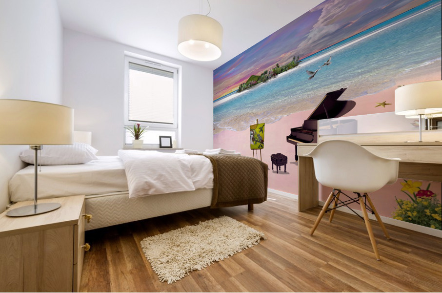 PINK BEACH Mural print
